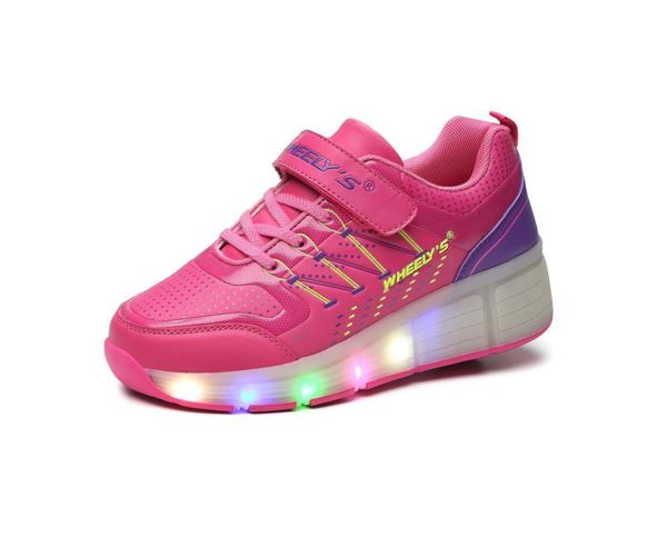 zapatillas con luces led y ruedas